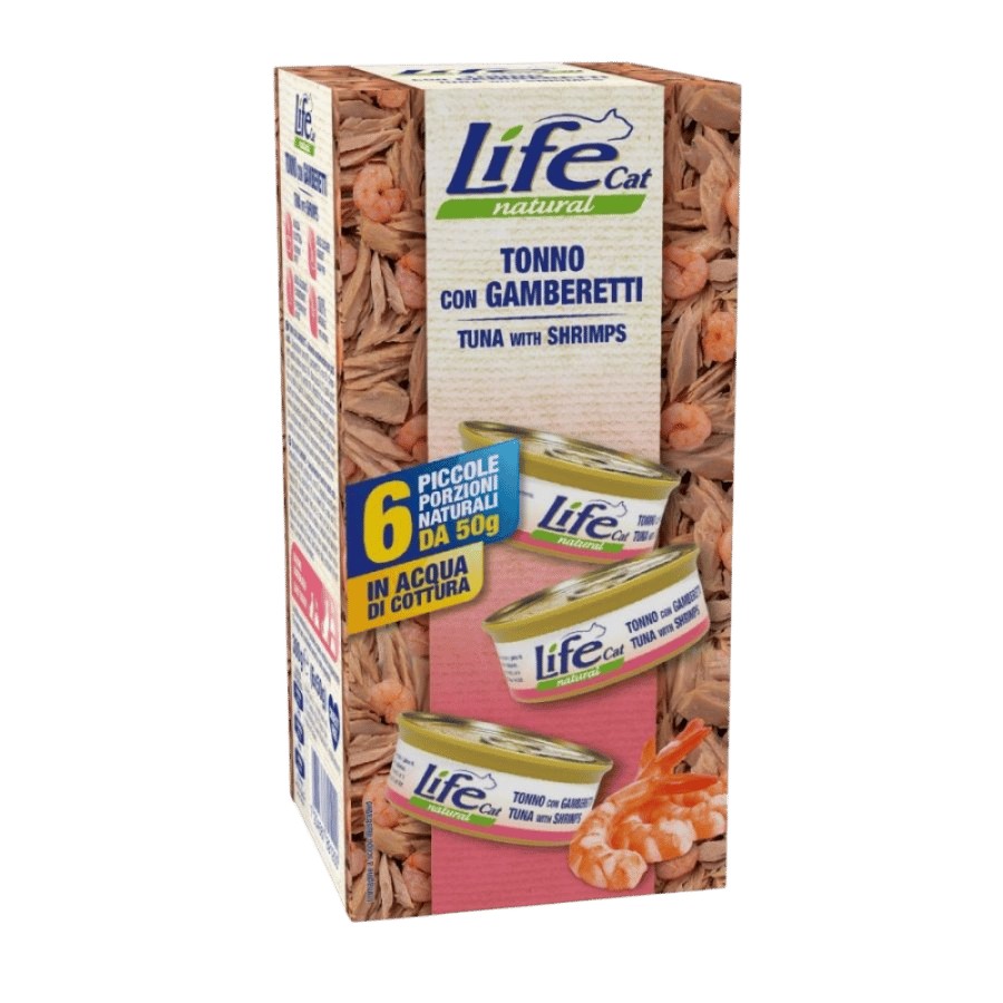 لايف كات معلبات اقتصادية تونة مع جمبري 6*50g