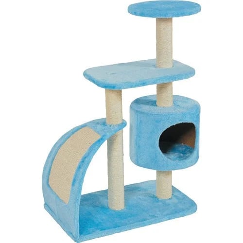 Zolex "Wave" medium-sized scratcher for cats blue color