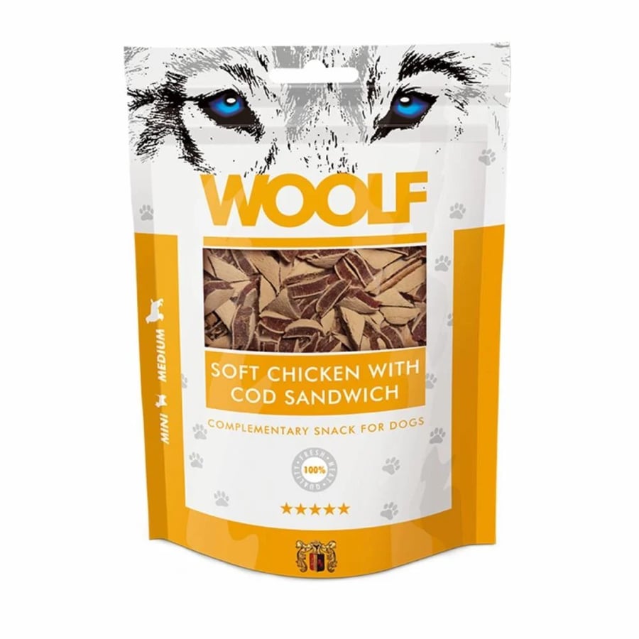 Wolf reward with chicken and cod fish sandwich for dogs 100 grams