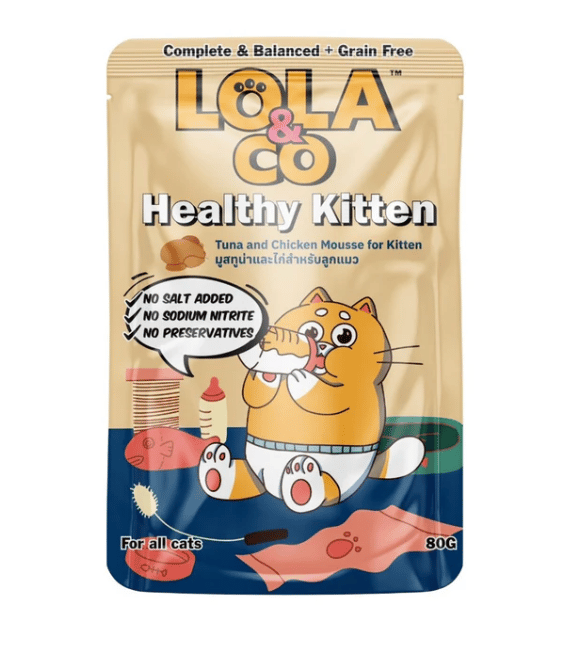 Lula & Co complete moist food for kittens (kitten) with tuna and mashed chicken, 80 g