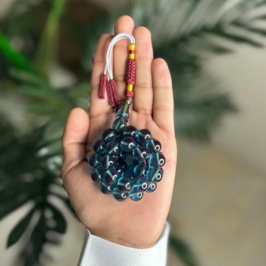 مسباح زعفراني أزرق فيروزي مقاس 12 مل