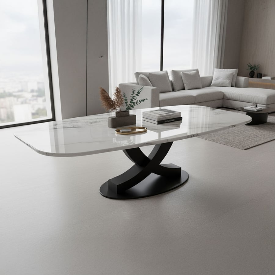 Ivory dining table 120x260