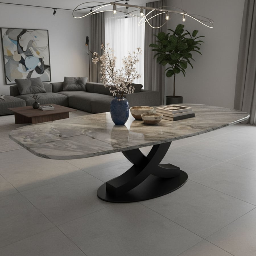 Ivory dining table 120x260