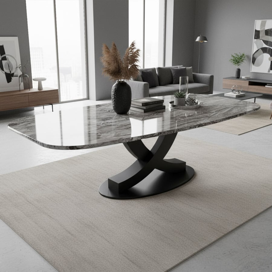 Ivory dining table 120x260