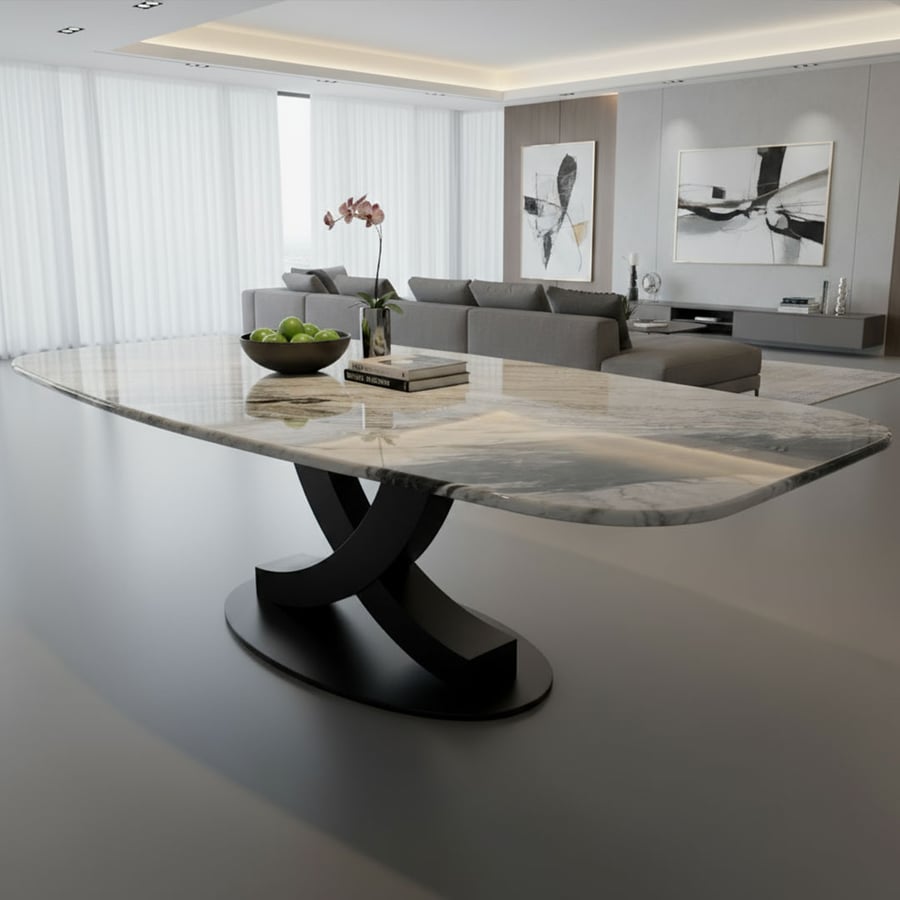 Ivory dining table 120x260