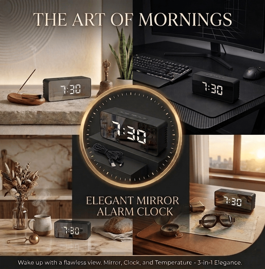 Smart digital LED hidden watch (black)