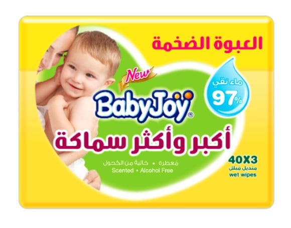 بيبي جوي مناديل مبلله سميكة عبوة عائلية 40*3