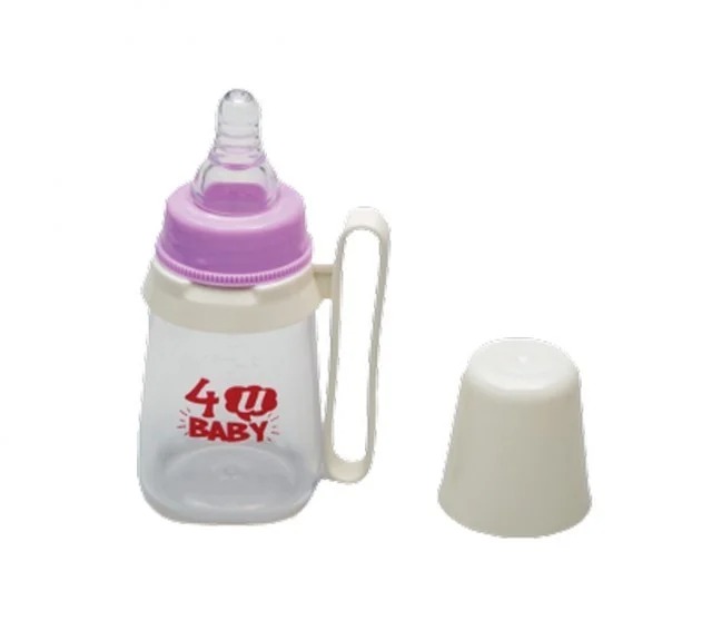 4U Baby Plastic Feeding Bottle HANDLE 120ML