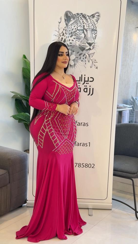 فستان فوشي كرستال