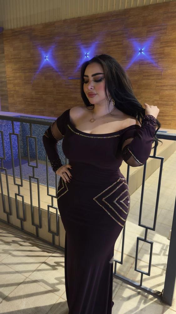 فستان بنفسجي كرستال