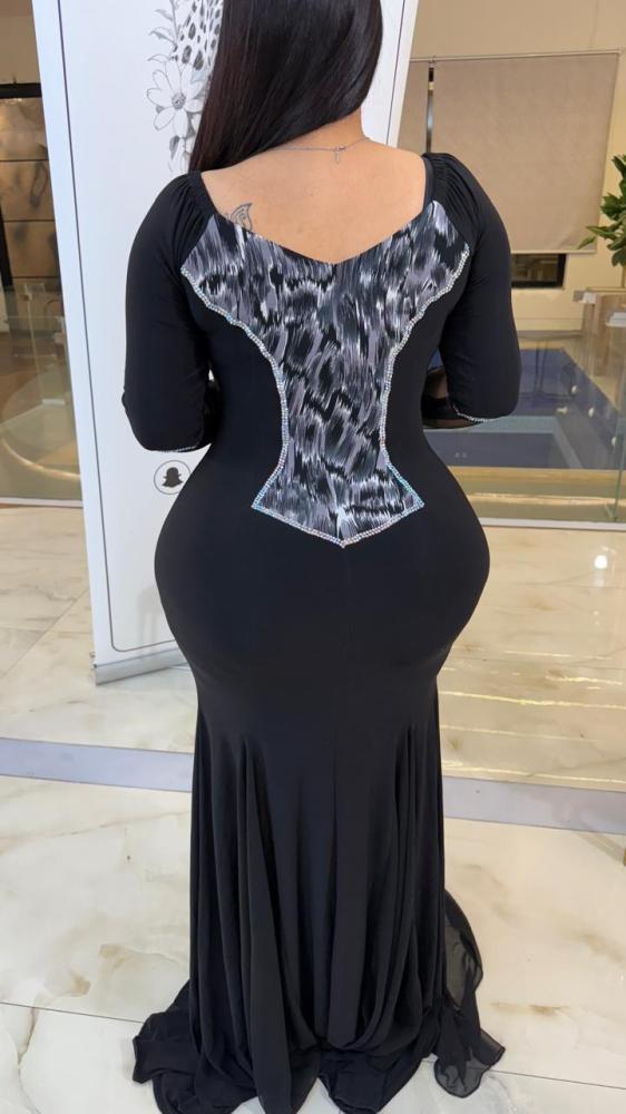 فستان اسود كرستال