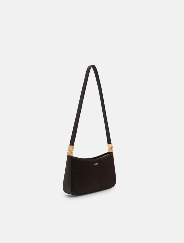 Jatte Calf Hair Pouch - Dark Brown Pony