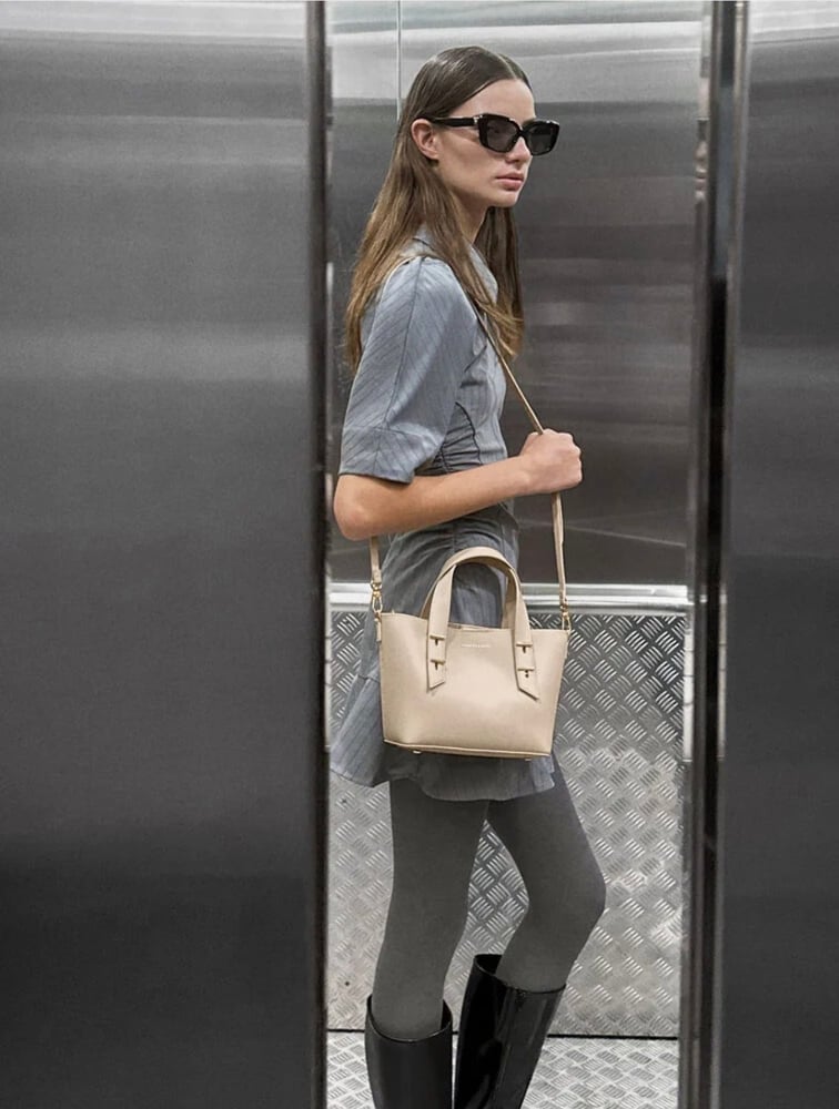Mini Shania Tote Bag - Dusted Oat