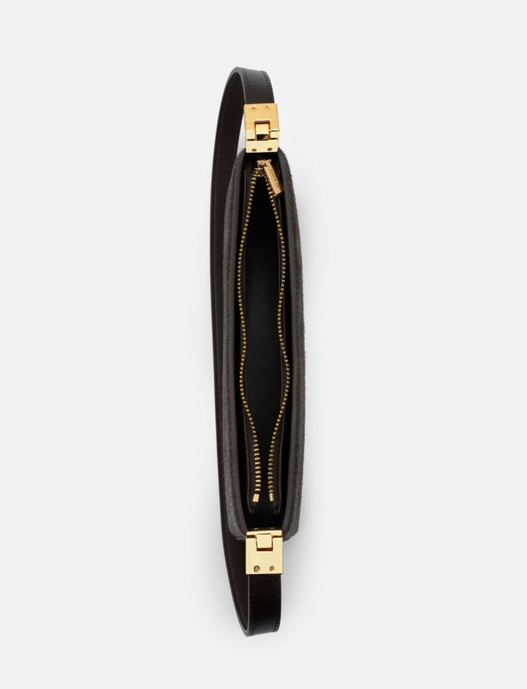 Jatte Calf Hair Pouch - Dark Brown Pony