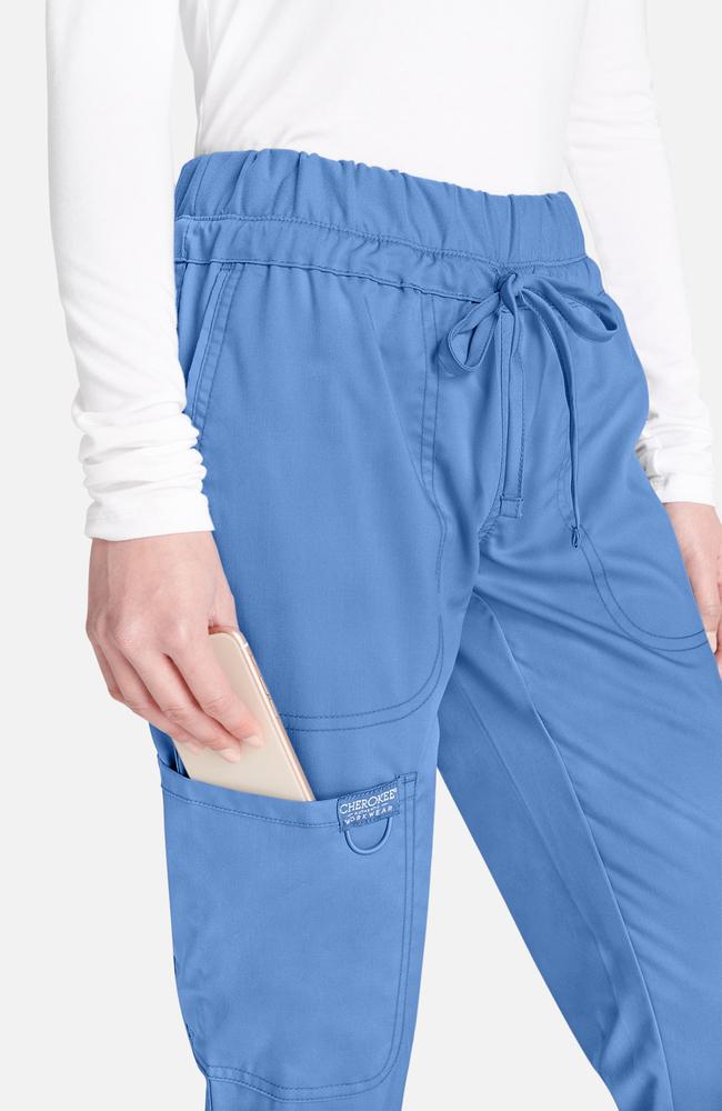 Mid Rise Tapered Leg Drawstring Pan - Cherokee