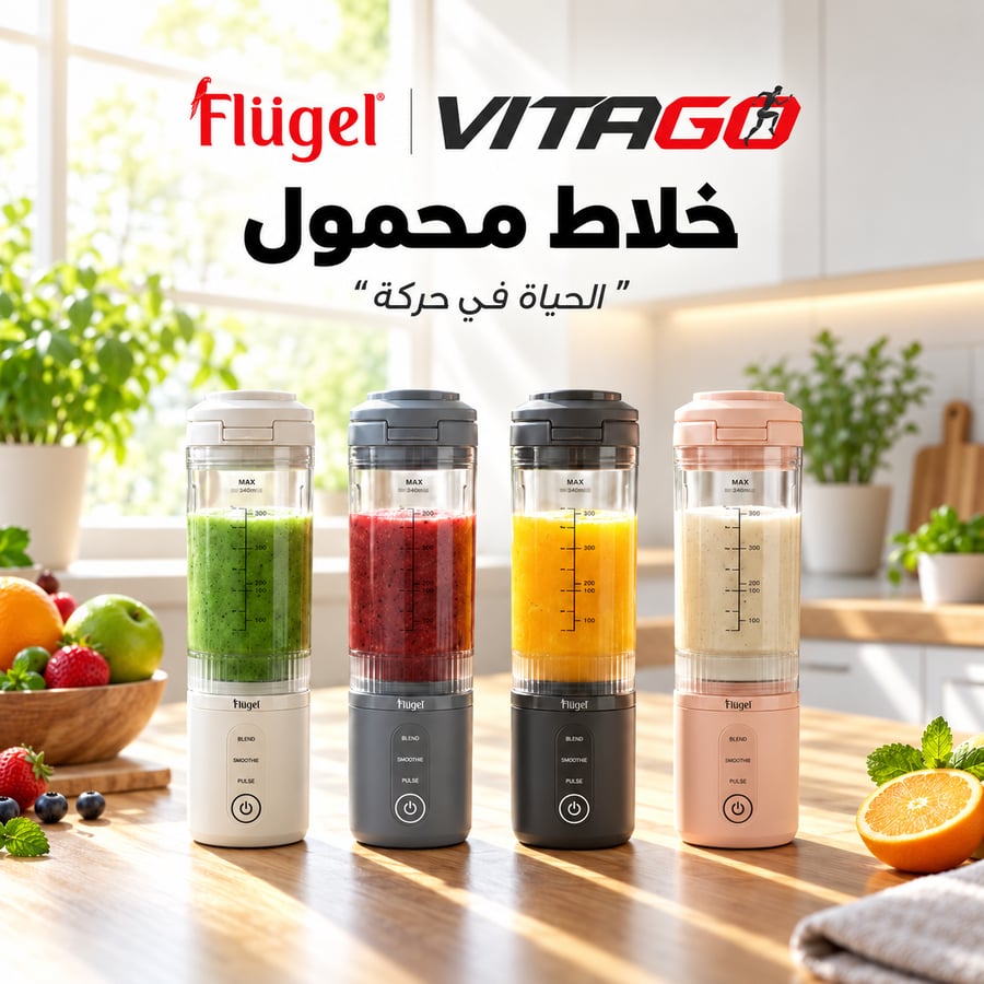خلاط متنقل شحن Type-C - ازرق