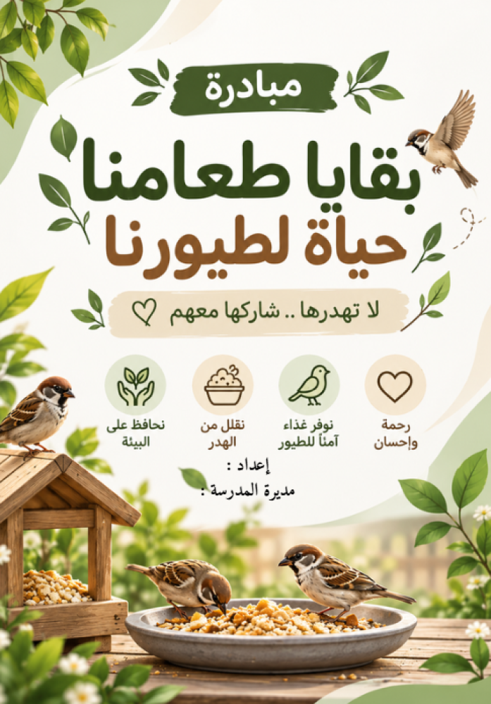 مبادرة بقايا طعامنا حياة لطيورنا