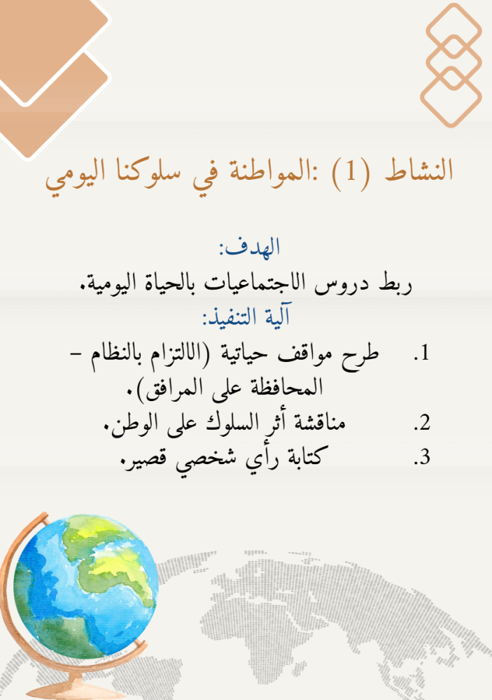 برنامج قيم المواطنة في اجتماعياتنا