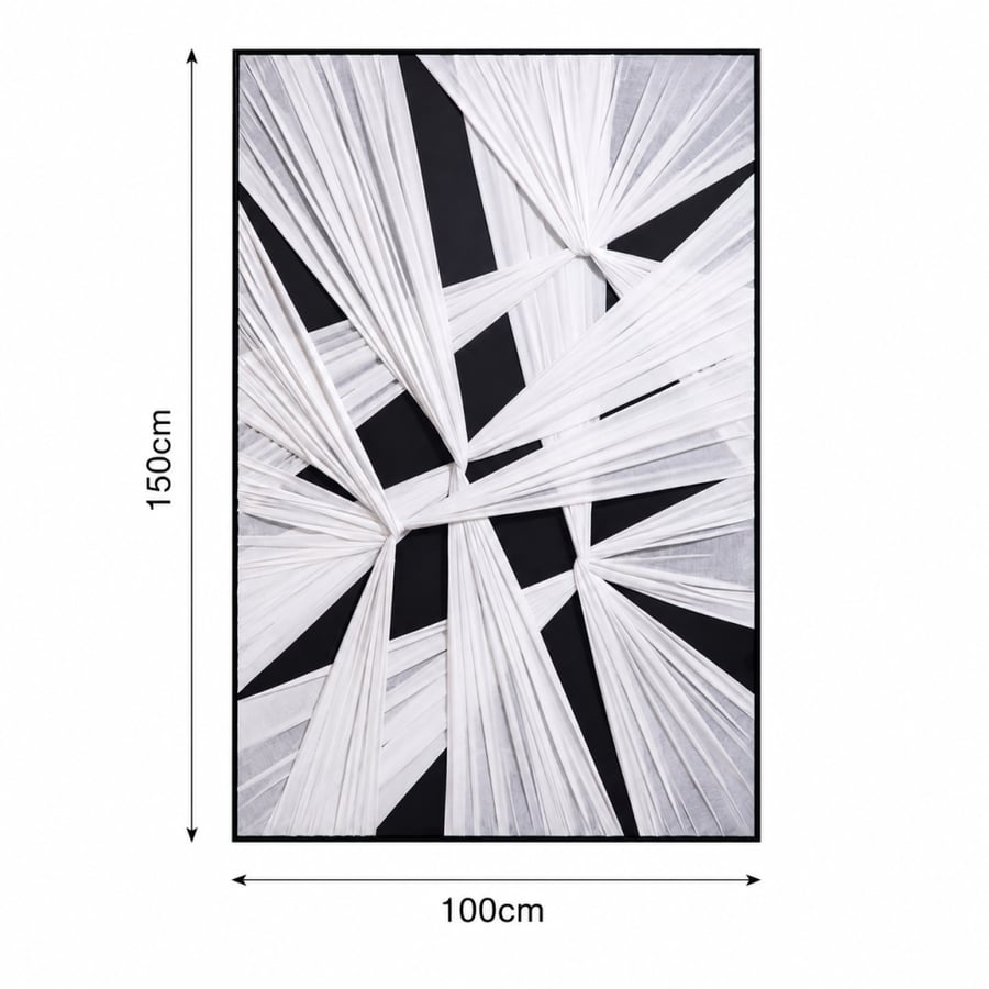 لوحة ديكور عصرية بإطار أسود مقاس 100 × 150 سم