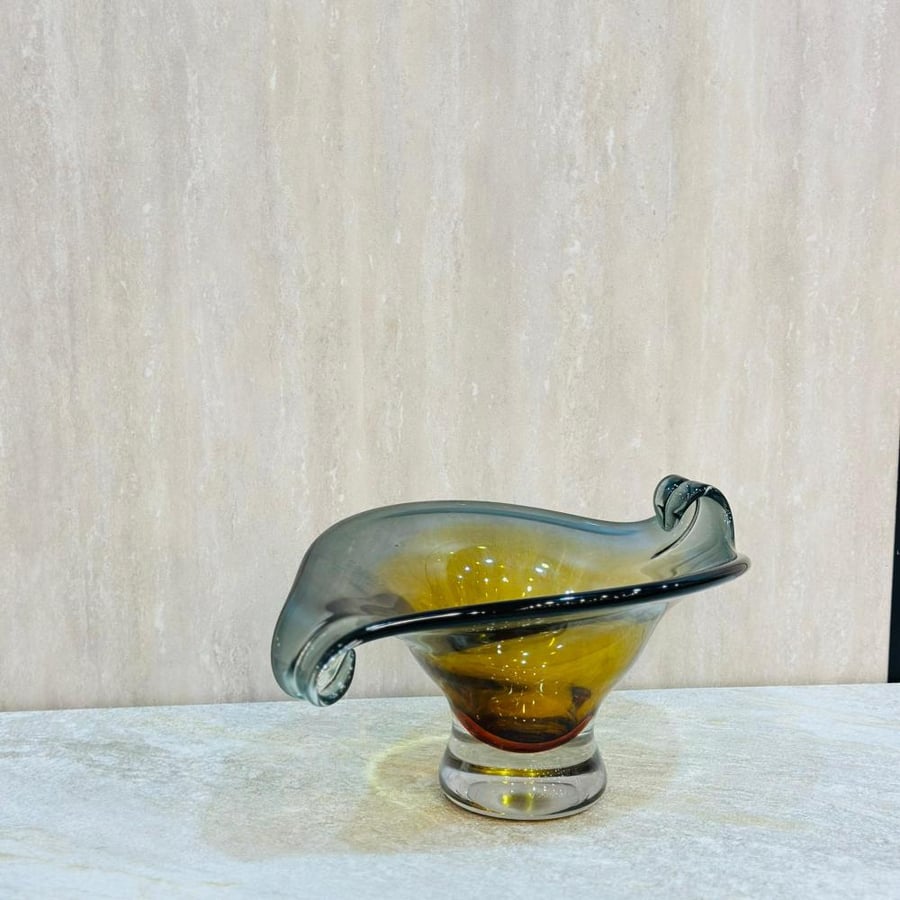 صحن تقديم زجاج مودرن بتصميم كلاسيك35×25×16سم