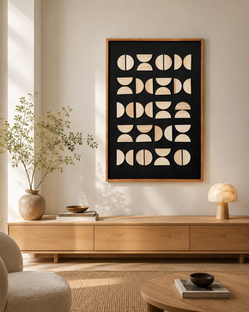 لوحة حائط راقية بإطار أسود مقاس 120 × 80 سم