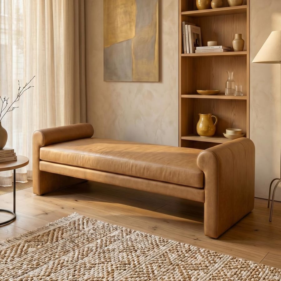 مقعد طويل بتصميم أنيق وعملي، مناسب للاستخدام في المداخل 200×70×50سم (منتج تفصيل )