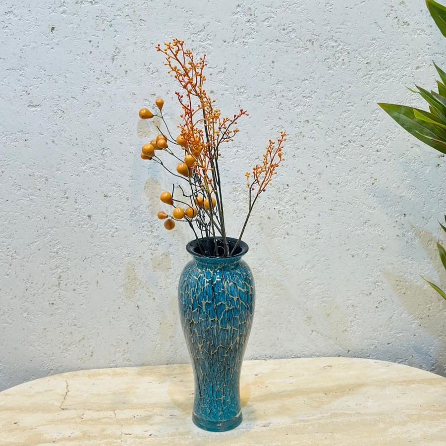 مزهرية رفيعة تصميم انيق ومميز من أوزو 39×12×12سم