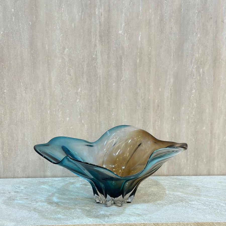 صحن تقديم زجاج مودرن بتصميم كلاسيك 50×35×18سم