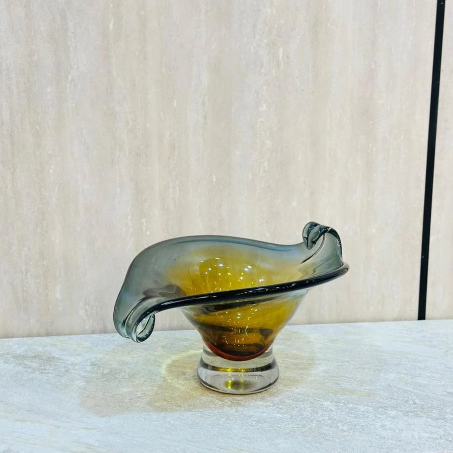 صحن تقديم زجاج مودرن بتصميم كلاسيك35×25×16سم