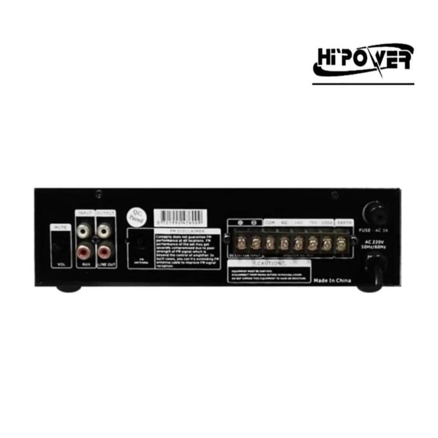 HI POWER PAD-50 mixer amplifier امبلي فير هاي باور بقوة 50وات مع بلوتوث ويو اس بي و ذاكرة حجم صغير مناسب للمسجد والمكتب والمدرسة والمنزل متعدد الإستخدمات