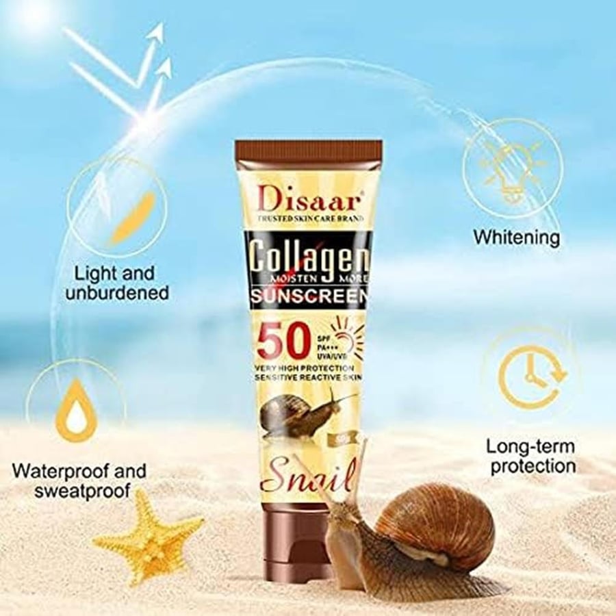 Collagen cream sun screen protector for sun rays from Dezar with SPF 50 grams