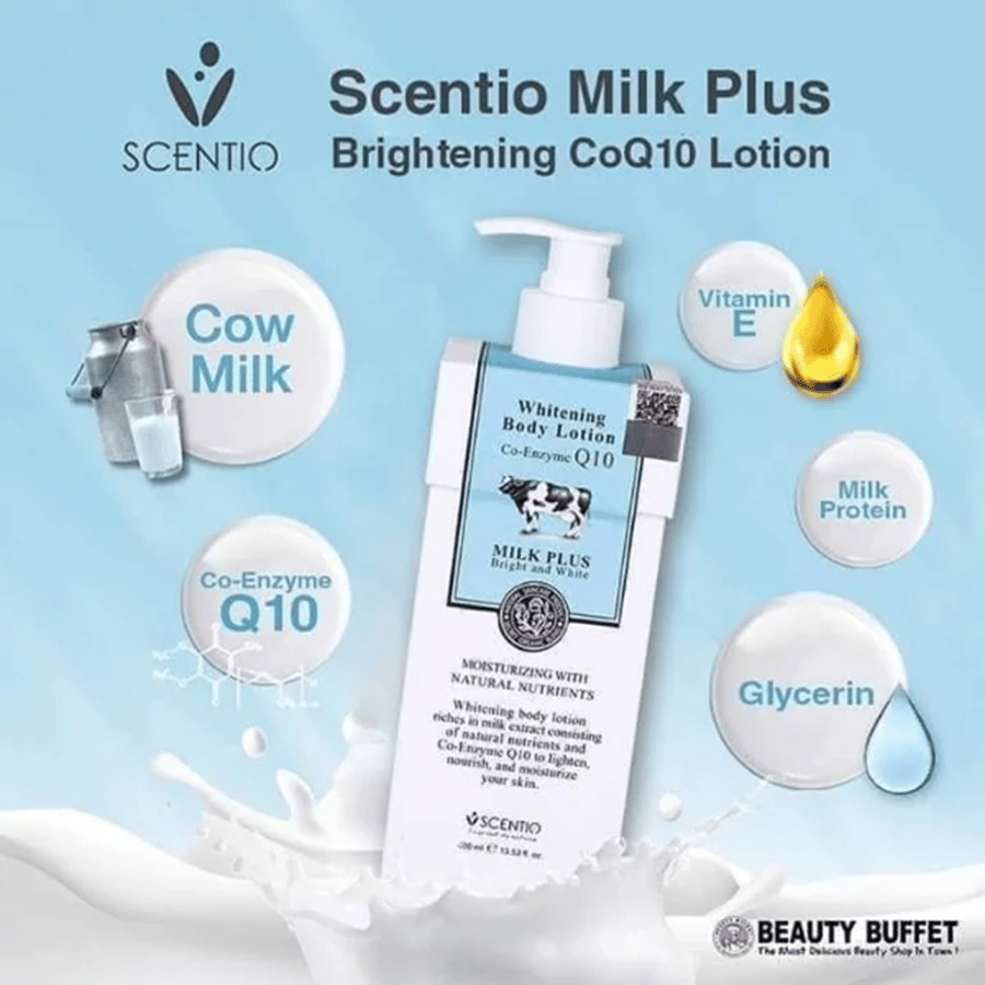 Cintio Body Brightening Lotion with Q10 Enzyme and Milk 400 ml