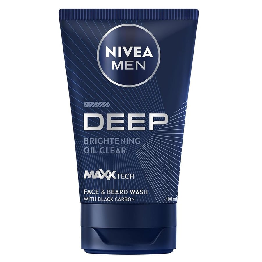 غسول ديب لتنظيف الوجه واللحية من نيفيا للرجال بالفحم النشط - 100 مل NIVEA
