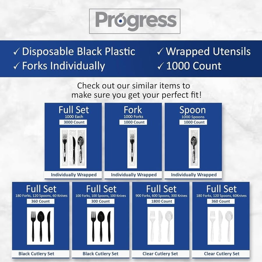 Black plastic dessert fork 50 pieces