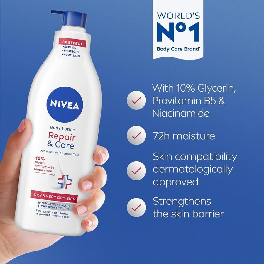 نيفيا لوشن للجسم اصلاح وعناية للبشرة الجافة جدا - 400 مل NIVEA