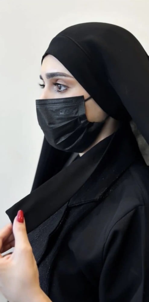 نقاب اسلامي حرير  +طرحه ربط