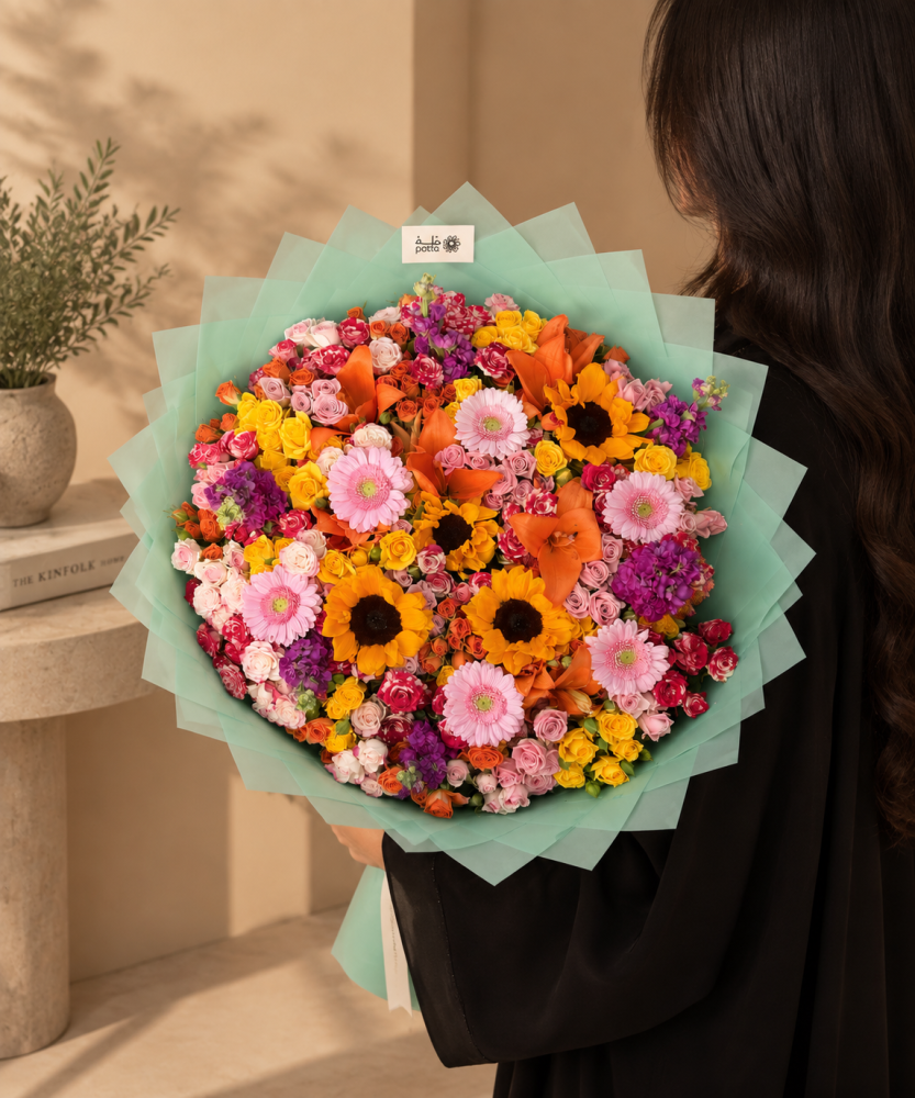 باقة دوار الشمس كبيرة