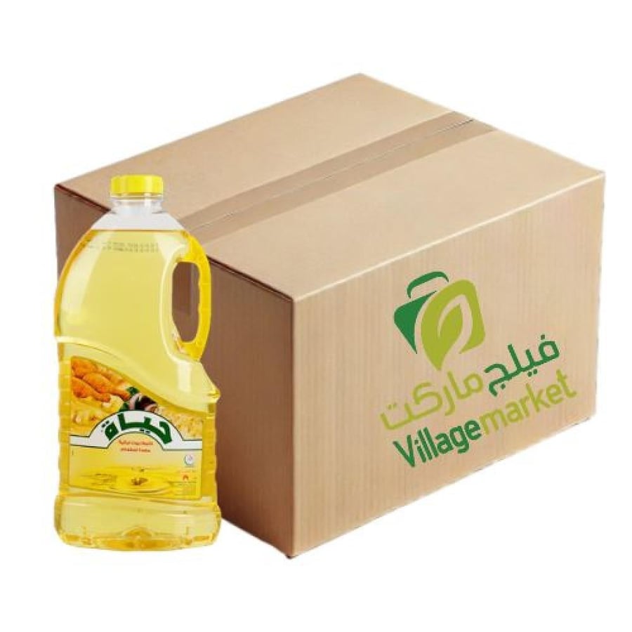 كرتون زيت حياة نباتي 1.5 لتر