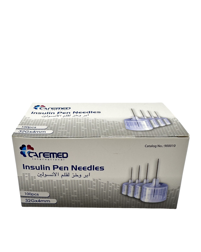 إبــر وخــز لقـلـم الانسولين 4 ملم 32 ج  - Caremed™ Insulin Pen Needles 32G*4mm