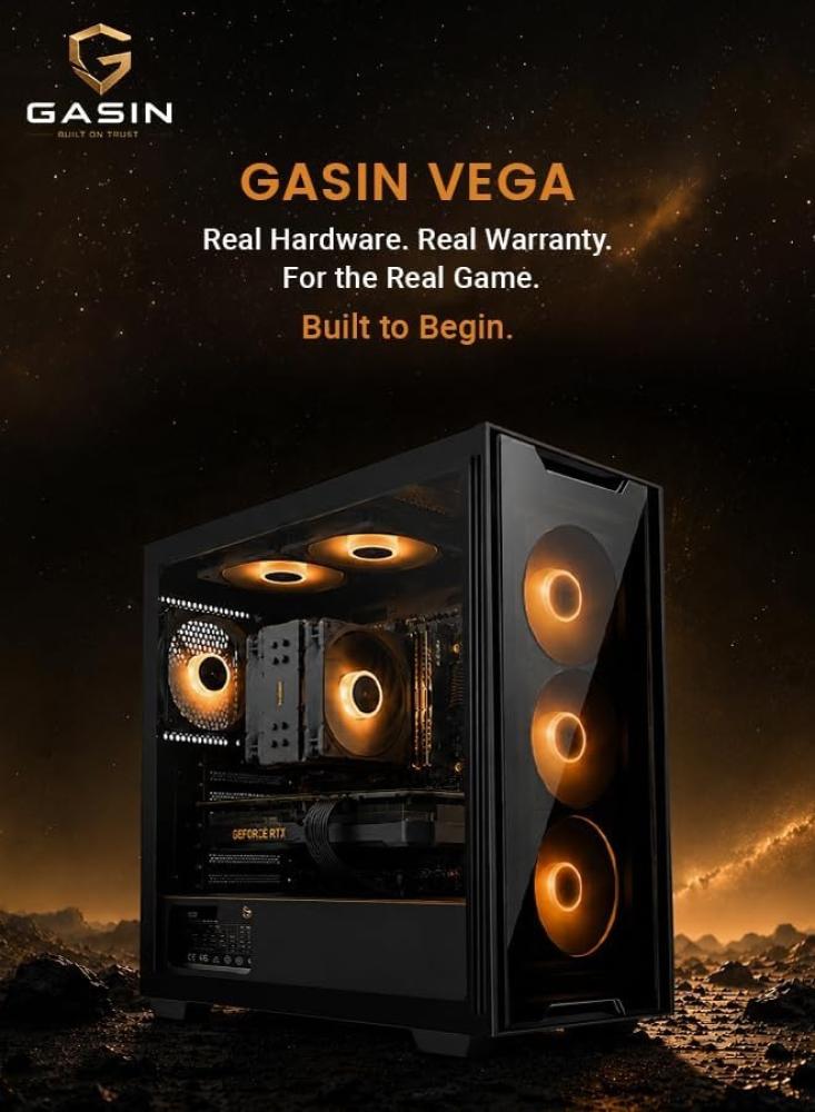 كمبيوتر ألعاب - معالج Intel Core i5-12400F / بطاقة رسومات NVIDIA RTX 4060 سعة 8 جيجابايت / ذاكرة RAM DDR4 بسرعة 3200 ميجاهرتز وسعة 16 جيجابايت / قرص SSD سعة 512 جيجابايت / هيكل أسود