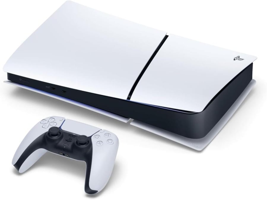 وحدة تحكم الإصدار الرقمي لجهاز PlayStation 5 (SLIM) - إصدار المملكة العربية السعودية، ضمان لمدة عامين من الشركة المصنعة