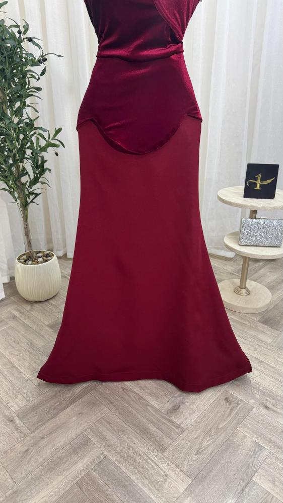 Evening dress, oud type, fabric: Barbie with velvet, available in two colors