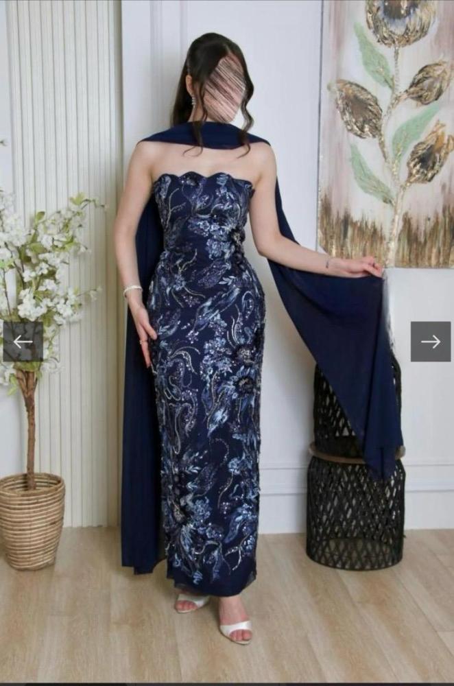 Evening dress black floral