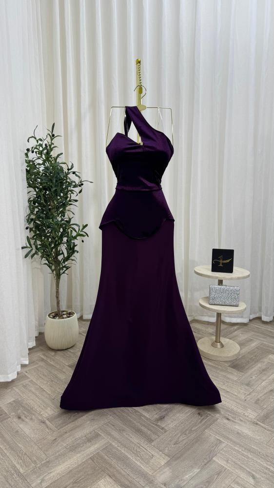 Evening dress, oud type, fabric: Barbie with velvet, available in two colors