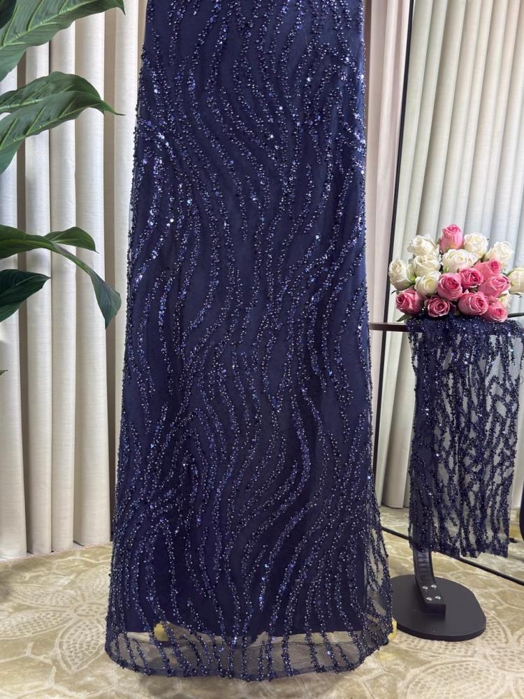 Evening dress navy blue material: Barbie .. Elegant evening look