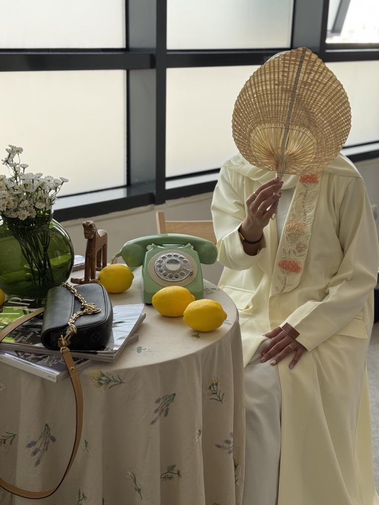 عباية ميرا | اللون الزبدي Butter Yellow