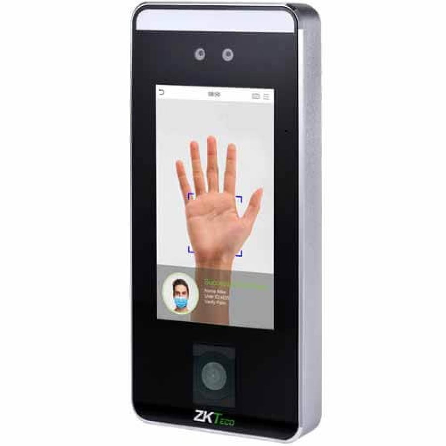 جهاز حضور وانصراف وتحكم بالأبواب ZKTeco SpeedFace-V5L (وجه + كف + كرت)