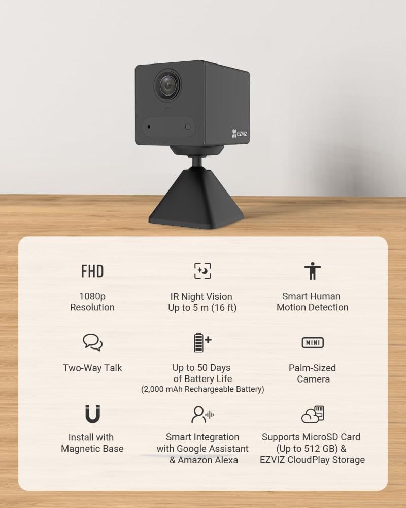 كاميرا مراقبة بطارية واي فاي 1080P EZVIZ CB2 CS-CB2
