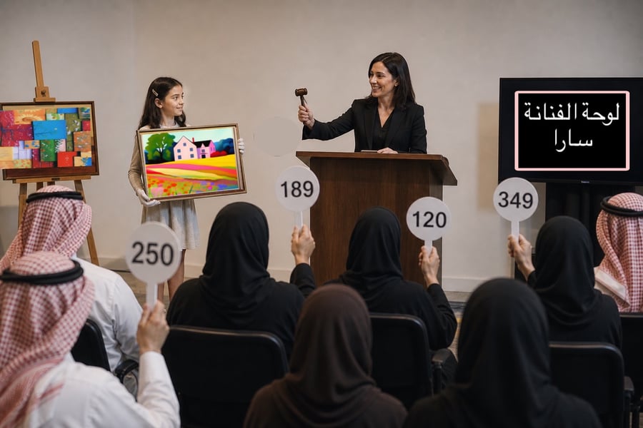 المزاد العلني لأعمال المتدربين
