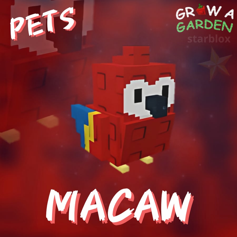 ببغاء ماب المزرعة Scarlet Macaw grow a garden